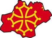 Occitania flag map mine