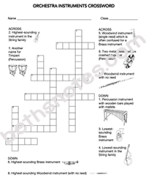 Orchestra Instruments Crossword-bn