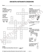 Orchestra Instruments Crossword-bn