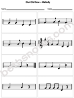Our Old Sow Melody Cards-bn