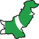 Pakistan flag map