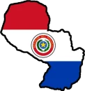 Paraguay flag map