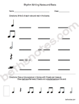 Practice Writing Half Quarter Eighth Time Sig-bn