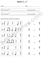 Rests Worksheet Assess-bn