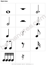 Rhythm Identify Notes Rests Rhythm Cards1-bn