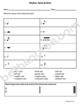 Rhythm Notes Rests Assessment 5-bn