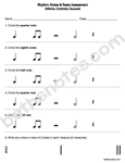 Rhythm Notes Rests Assessment2-Minim Crotchet Quaver-bn Rhythm Notes Rests Assessment2-Minim Crotchet Quaver-bn