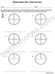 Rhythm Pattern Pies Write Your Own worksheet-bn