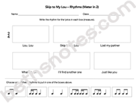 Skip to My Lou worksheet-bn