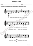 Solfege in 3 Keys worksheet-bn