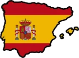 Spain flag map