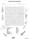 String Instruments Word Search-bn