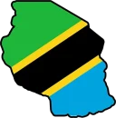 Tanzania flag map mine