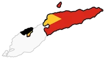Timor-Leste flag map mine