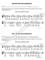 Train's Off the Track performance assessment-bn