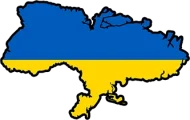 Ukraine flag map
