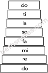 paper xylophone vertical C scale Solfege2-bn