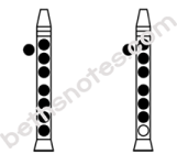 recorder fingering cards-bn